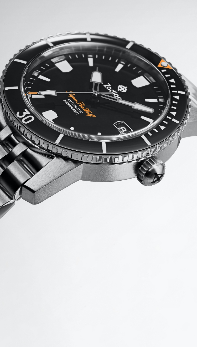 A close up shot of a Super Sea Wolf Dial. A close up shot of a Super Sea Wolf Dial.